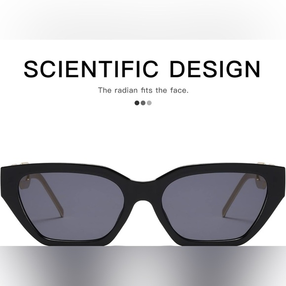 Black & Gold Fashion Sunglasses with Golden Tone Chain Link Arms 2 Pair - Picture 10 of 12